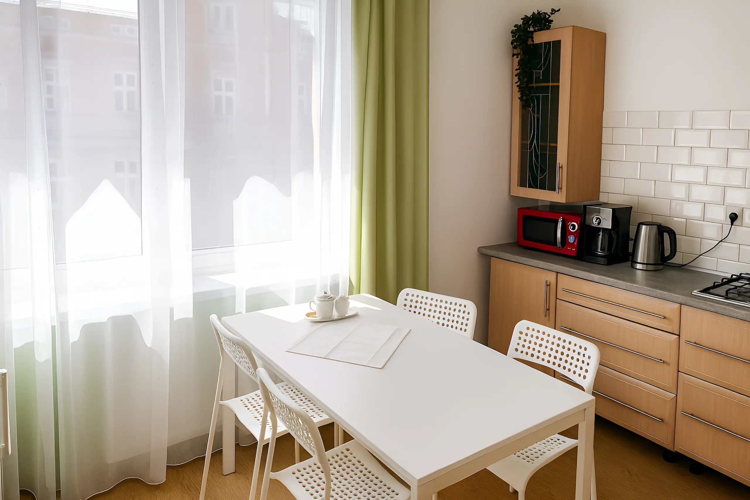 apartament-zielony-kuchnia-noclegi-miedzylesie